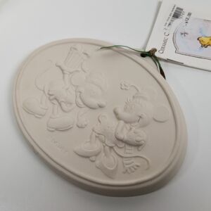 Vintage 90s Disney Ceramic Flip Cookie Mold Merry XMAS Minnie Mouse Mickey Mouse